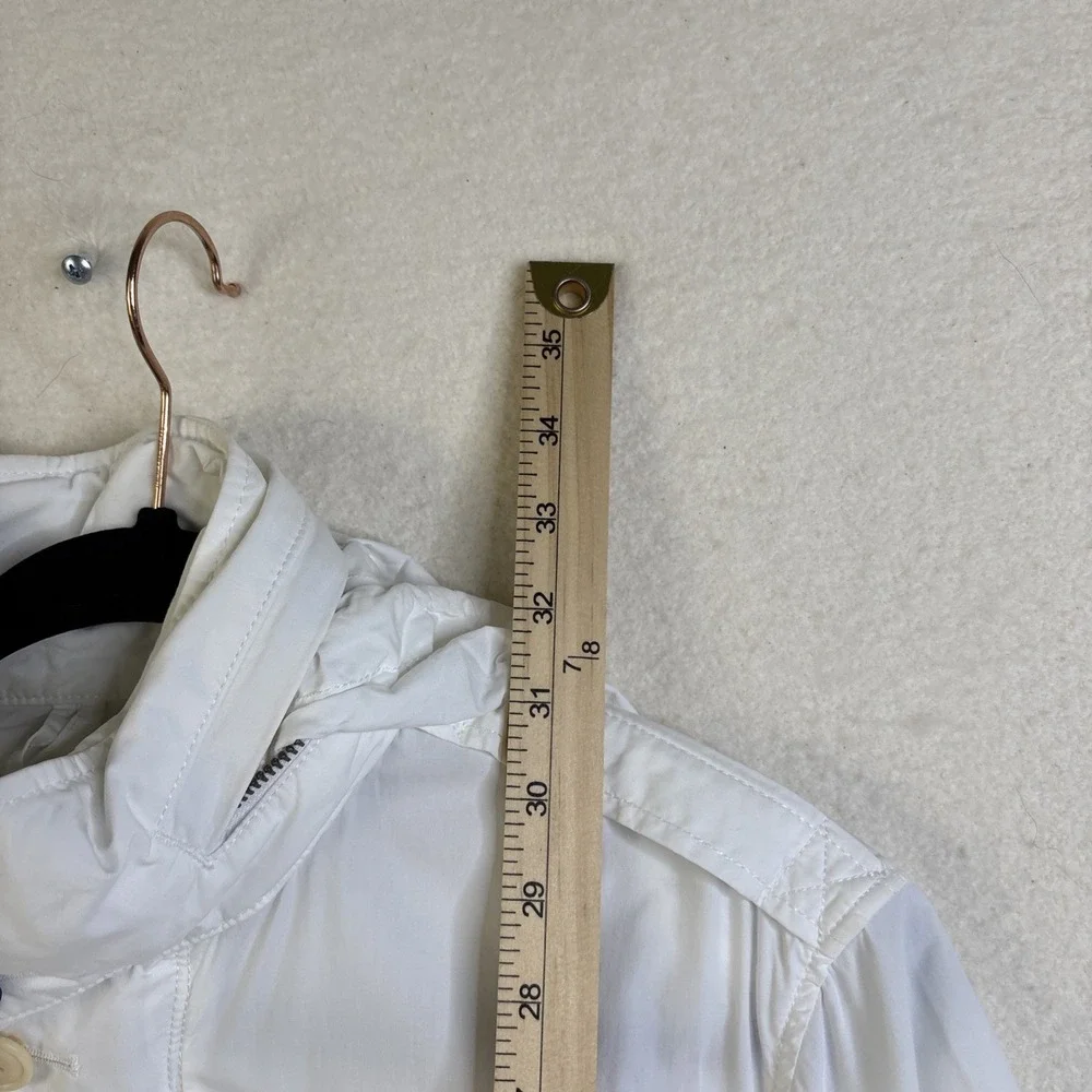 Ralph Lauren utility Jacket Men M White Field Military Hunting Stowaway hood Vtg